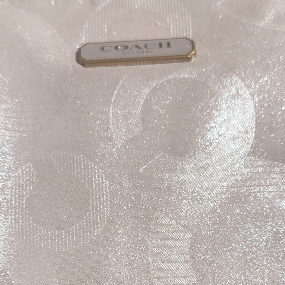 ✨🎀 Coach Madison Sophia Shimmery Champagne Gold Pleated Whipstitch Satchel Bag - Picture 6 of 17